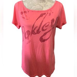 OAKLEY WOMENS S/S SHIRT SMALL CORAL